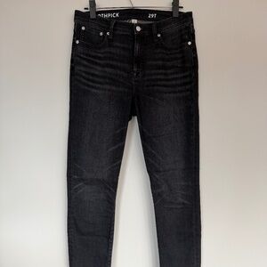 J Crew Toothpick Jeans - Charcoal Black tall length